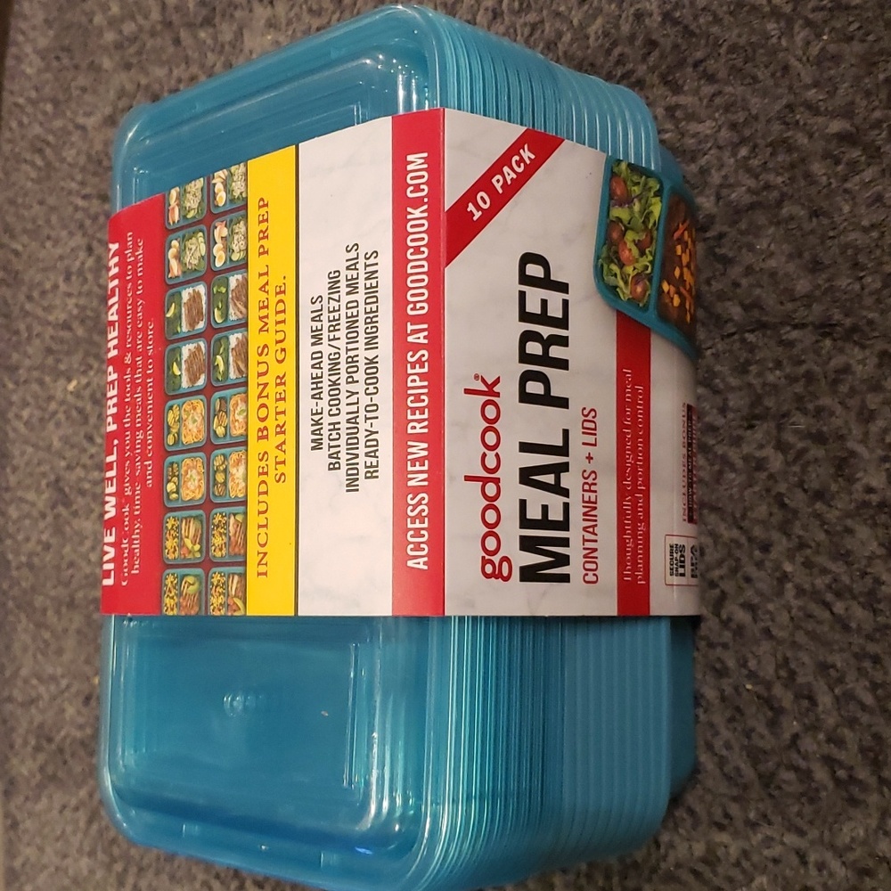 NEW 10 pack Good cook Meal Prep Containers and lids
